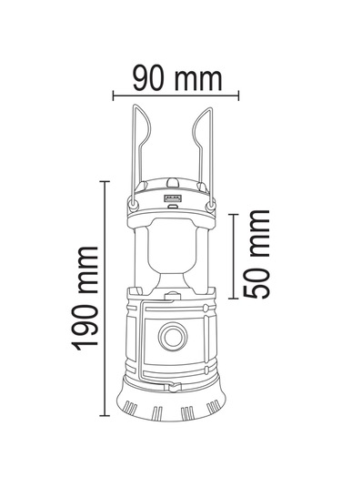 Forlife 20Watt Solar Kızaklı Kamp Lambası Siyah