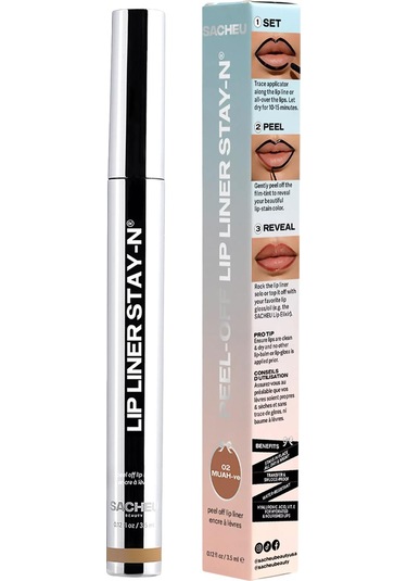 Sacheu Lip Liner Stay-n Soyulabilir Uzun Süre Kalıcı Dudak Çizgisi Belirginleştirici 02 Muah-ve 3.5ml 02 Muah-ve