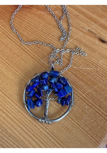 Lapis Lazuli Hayat Ağacı Kolye 80612540 Mor