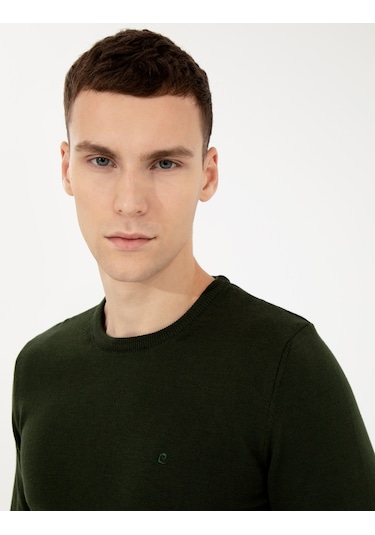 Pierre Cardin Erkek Koyu Yeşil Kazak /triko 50257290-vr079 Koyu Yeşil