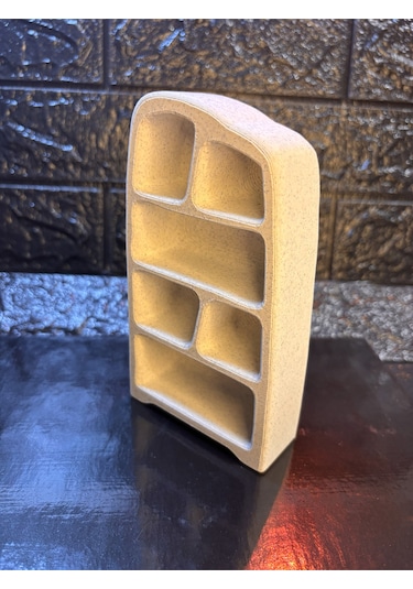 Modern Organik Form Mini Kitaplık Masaüstü Dekoratif Raf