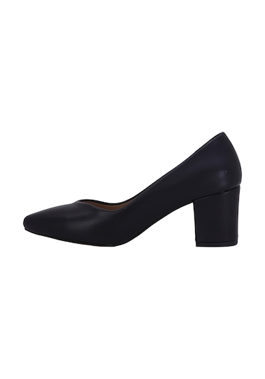 Hobby 26569 Hakiki Deri Stiletto Kadın Ayakkabı Siyah