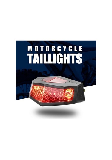 Didadodo 5 In 1 Motosiklet Led Sinyaller, Fren Lambası, Plaka, Kırmızı Altın Küçük Boyutlu Altın