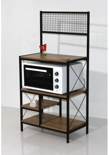 Mobilya Sarayı Ahşap Raflı Metal Lüks Kiler