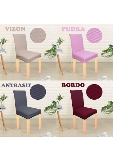 Bal Peteği Likralı Kumaş Yıkanabilir Tekli Sandalye Kılıfı-Örtüsü