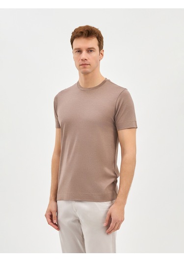 Karaca Erkek Modern Fıt Tişört-vizon 11.25s.06.607 Vizon