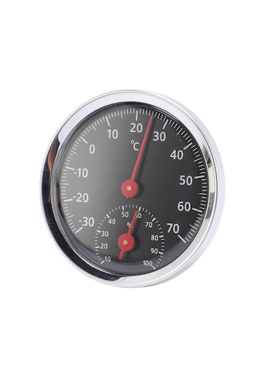 Gajeena Alüminyum Mekanik Sıcaklık Ve Nem Ölçer -30 C/+70 C Aralığı, Duvara Takılabilir, Akıllı Algılama, Ev/araç/seracılık Kullanıma Uygun