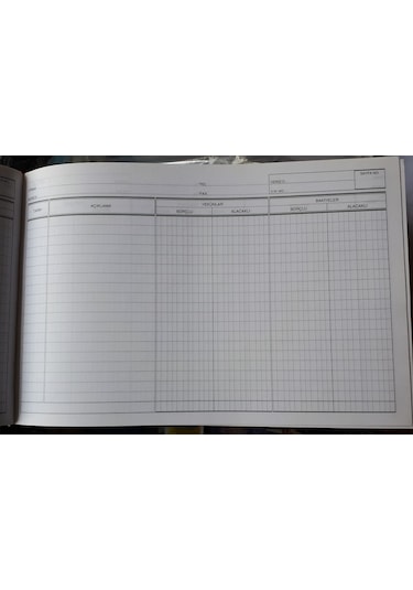 Cari Hesap Ticari Defter 25 X 35 Cm 100 Yp 70 Gr Kağıt Sert Kapak