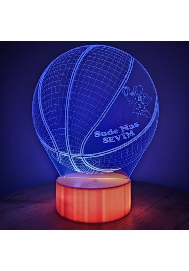 Jetjest Kişiye Özel Basketbol Temalı 3d Rgb Led Lamba