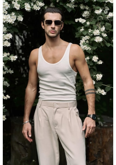 Ales Bej Erkek Pantolon Bej
