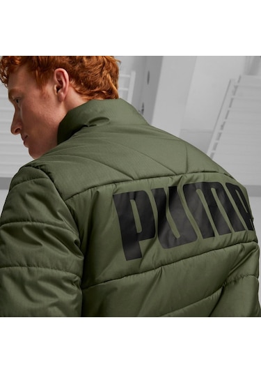 Puma Ess+ Padded Jacket Erkek Mont-27508-Yeşil