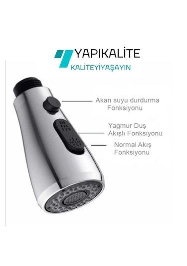 Karizma Lüx Endüstriyel Spiralli Mutfak Evye Bataryası El Duşu 3f