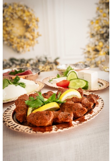 Bakır Sunum Tabağı 1 Adet Metalik