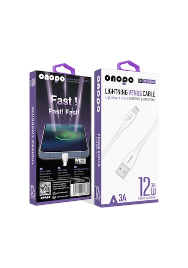 Onopo Lightning Usb Hızlı Şarj & Data Kablosu 3.0A / 1M - D8