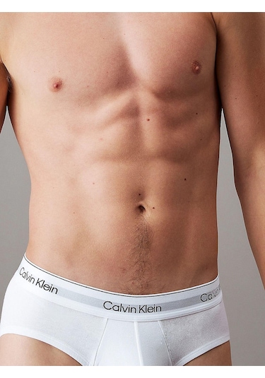 Calvin Klein Erkek Beli Lastikli Ck Yazılı Slip Dar Beyaz Boxer Lv00nb4388-100-9104 Beyaz