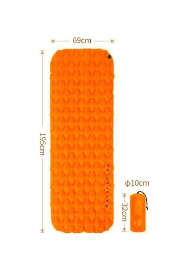 Naturehike Fc-10 Infatable Şişme Kamp Matı Turuncu Renk Turuncu