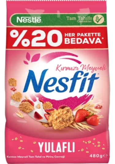 Nesfit Kırmızı Meyveli Gevrek 12 x 400 G