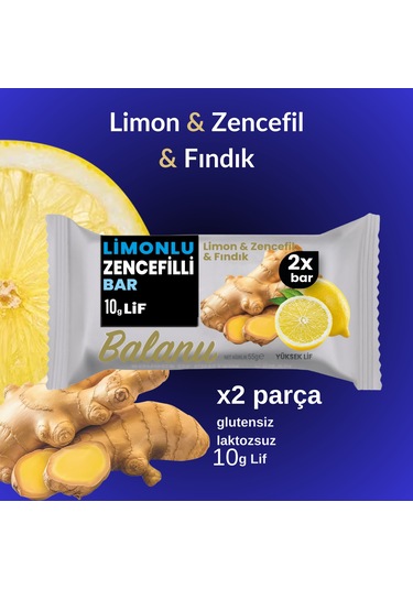 Meyveli Protein Bar Limon & Zencefil 55 Gr