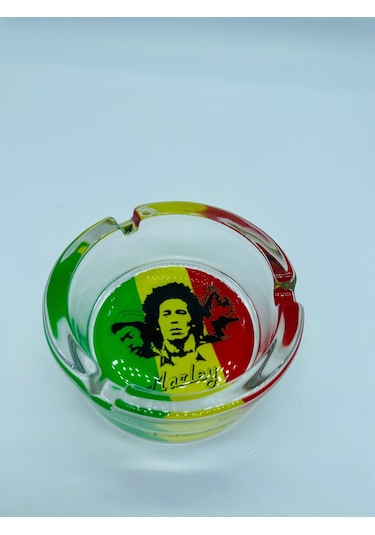 Alcan Marka Cam Küllük Isıyadayanıklı Bobmarley Kültablası //85mm