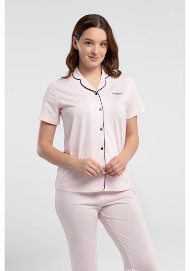 Pierre Cardin Kadın Pembe Gömlek Pijama Pc7715-s-v1 Pembe