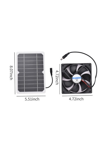 Padalink Güneş Enerjili 6w 5v Soğutma Fanı, Pet Köşkleri Ve Seralar İçin Hava Akışı Sağlayıcı, Dc5521 Ve Usb Portlu, Kolay Kurulum