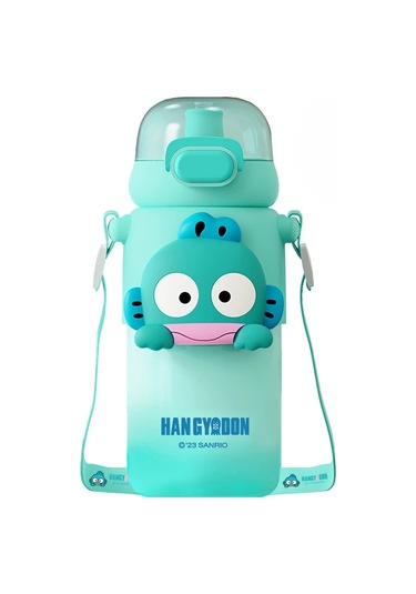 460 Ml Kuromi Çocuk Termos Kız Saman Su Isıtıcısı Crossbody Paslanmaz Çelik F 460ml F