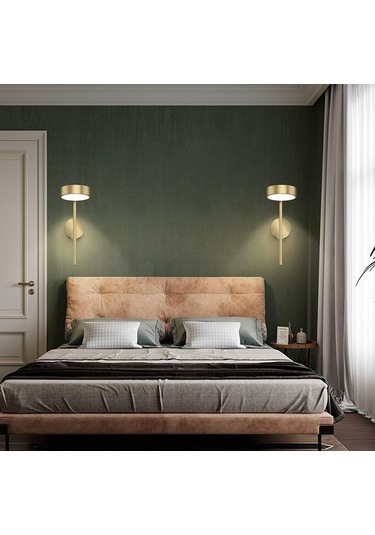 Simaavize Modern Copper Led Aplik Altın