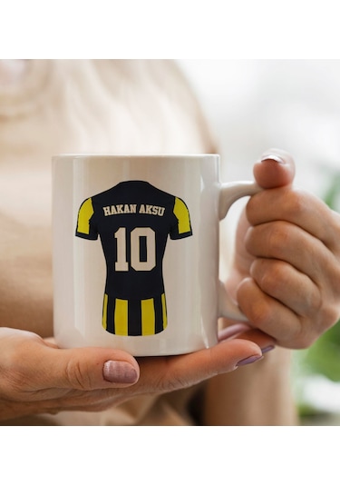 Bk Gift Kişiye Özel İsimli Taraftar Beyaz Kupa Bardak-9, Arkadaşa Hediye, Doğum Günü Hediyesi Kobitmeyencom29991 Bk Gift