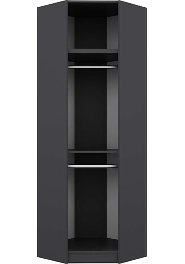 Kale 1 Kapaklı Köşe Dolap Antrasit Mebran Panjur + Yüklük 235cm Antrasit