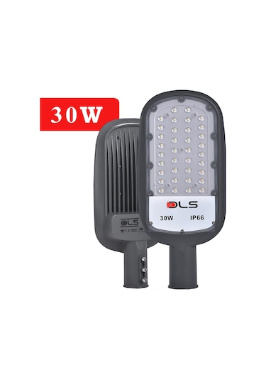 30W Led Yol Sokak Armatür DLS Park Bahçe Çevre Site Bina Dış Mekan Lamba Aydınlatma Ledli Sokak Armatürü Beyaz