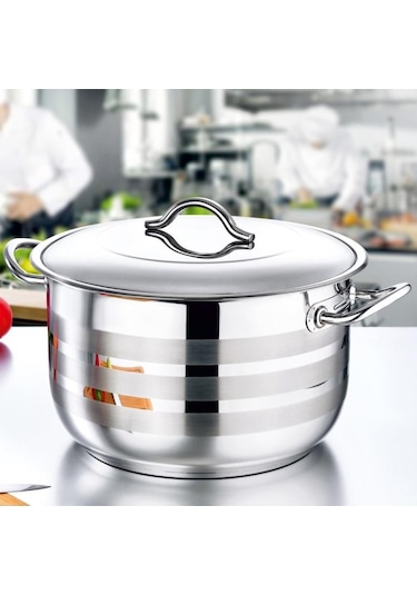 Oms 2005 Mat Şerit 12x8 Cm Mini Çelik Tencere Inox