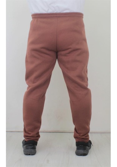 Starbattal Büyük Beden Fermuarlı Eşofman Altı 3Ip 11517 Taba-Taba