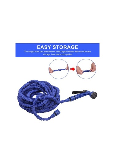 Pazly 7 Fonksiyonlu Bahçe Hortumu - 100ft/30m Esnek, Sızdırmaz, Yüksek Basınçlı, Oxford Kumaş/kauçuk