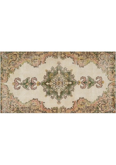 Eşsiz Anadolu Vintage Eskitme El Dokuma Halı 1,12 X 2,12 Cm 9029