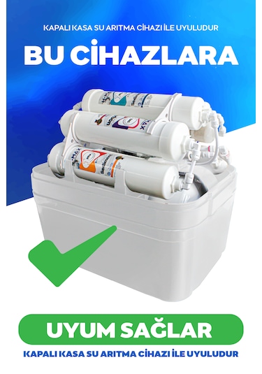 Mineral- Alkali Kapalı Kasa Su Arıtma Cihazı 7 Li Filtre Seti