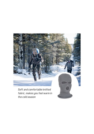 Geeksen Siyah Akrilik Telli Tam Yüz Kayak Maskesi - Soğuk Hava Koruyucu, Esnek Ve Nem Tutan Outdoor Erişimi Siyah