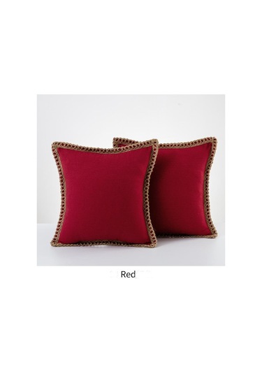 Kırmızı 1 Adet İskandinav Düz Renk Ev Ürün Yastık Örtüsü Alt Pamuk Keten Yastık Örtüsü A Kapakları Çuval Yastık & Kırlent 56805243