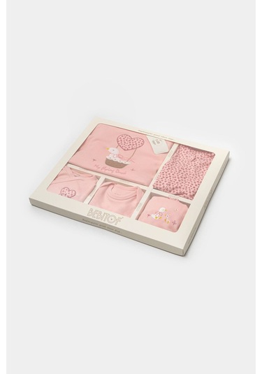 Bebitof Uçan Ördek 10parça Pamuklu Hastane Çıkışı Pembe