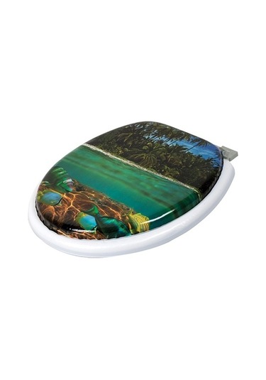 Lüks Yumuşak Süngerli Desenli Pufidik Klozet Kapağı Ekstra Kalın Süngerli