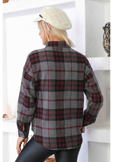 Nurneva Oduncu Kumaş Basic Model Gömlek Füme-füme Füme