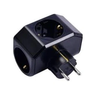 Viko Topraklı Üçlü Siyah Fiş-priz Yonca