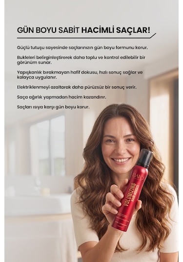 Sert Tutuşlu Hacim Ve Bukle Belirginleştirici Saç Köpüğü
