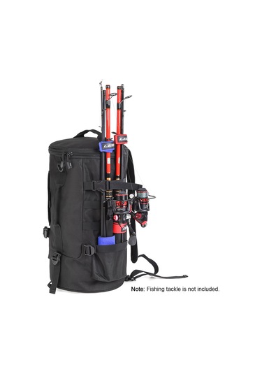 Yunboo "23 Litre Balıkçı Sırt Çantası - Çok Amaçlı, Ayarlanabilir Omuz Askılı, Profesyonel Ekipman Taşıma" Siyah