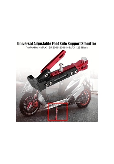 Chuangyinshop Silvery 1 Adet Motorcycle Ayarlanabilir Yan Sehpa Cnc Aluminyum Alaşım 3 Bacaklı Tripod Desteği Off Road Scooter Motocross