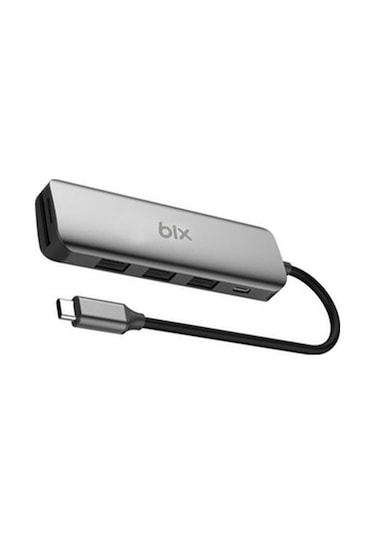 Bix Type-C Usb 3.0 Pd Kart Okuyucu 3 Portlu Çoklayıcı Hub