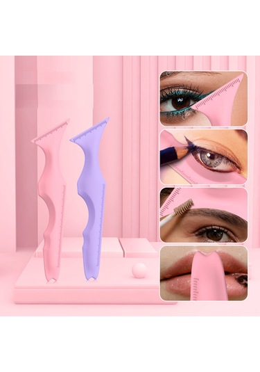 Yifomall 5 Li Silikon Göz Kalıbı Seti Kanatlı Eyeliner, Kaş Ve Göz Farı İçin Pratik Makyaj Aracı, Yeniden Kullanılabilir