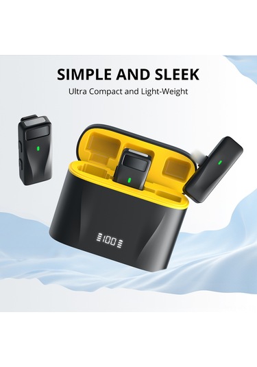 Reedark Kablosuz Yaka Mikrofonu - Çift Vericili, 40m Menzil, Gürültü Azaltma, 8 Saat Pil Ömrü, Podcast & Video Çekimleri İçin