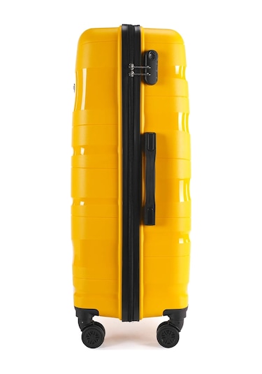 Wexta Wx-pp10 Dalgalı Sarı Kabin Boy Polipropılen Valiz Sari