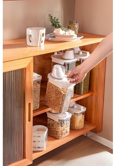 Novahub 3 Lü Sızdırmaz Depolama Kapağı, 1800 Ml Saklama Kabı Erzak Şeffaf