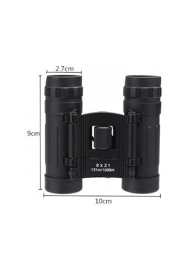 Nikula 8x21 Av Dürbünü - 131m/1000m - Kauçuk Kaplama Siyah